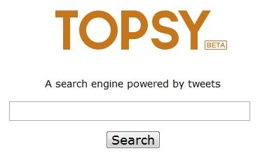topsy Top 25 Social Media Keyword Search Tools