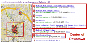 raleigh screenshot 300x150 How is Google Ranking the Local 7 Pack Listings?