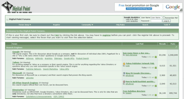 digital point Top 10 Forums to Engage with Internet Marketers and Web Professionals