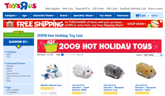 toysrus Holiday Marketing Guide 2009: Hot Products, Tips, & Resources for Online Retailers 
