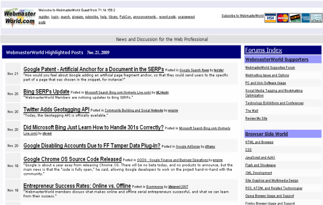 webmaster world Top 10 Forums to Engage with Internet Marketers and Web Professionals