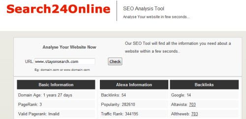 search24online screenshot 10 Website & SEO Analysis Tools