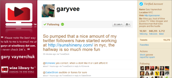 gary vaynerchuk on twitter Gary Vaynerchuk, Social Media in Action