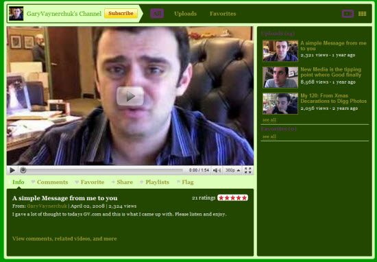 gary vaynerchuk youtube channelc Gary Vaynerchuk, Social Media in Action