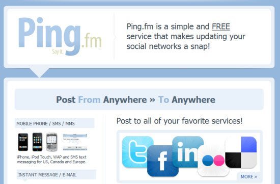 pingfm1 6 Syndication Services to Make Life Easier