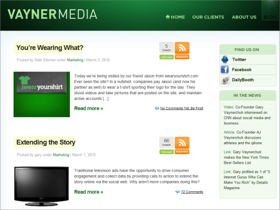 vayner media blog Gary Vaynerchuk, Social Media in Action